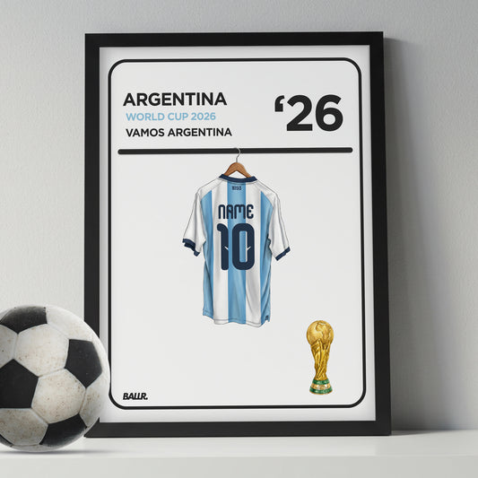 Personalised Locker Room Kit Argentina 2026 World Cup