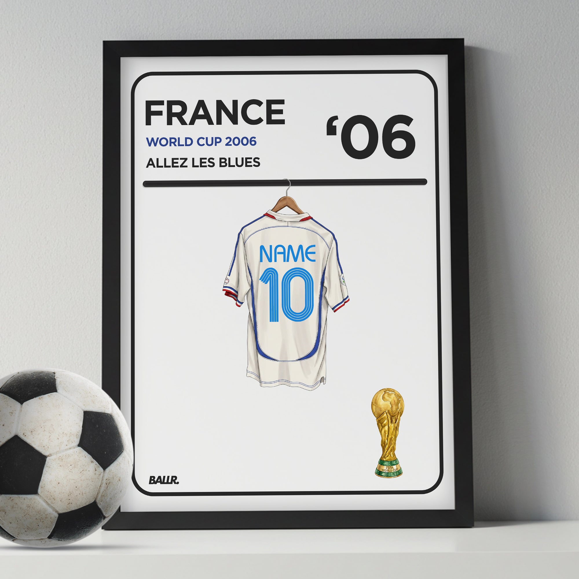 Personalised Locker Room Kit France 2006 World Cup