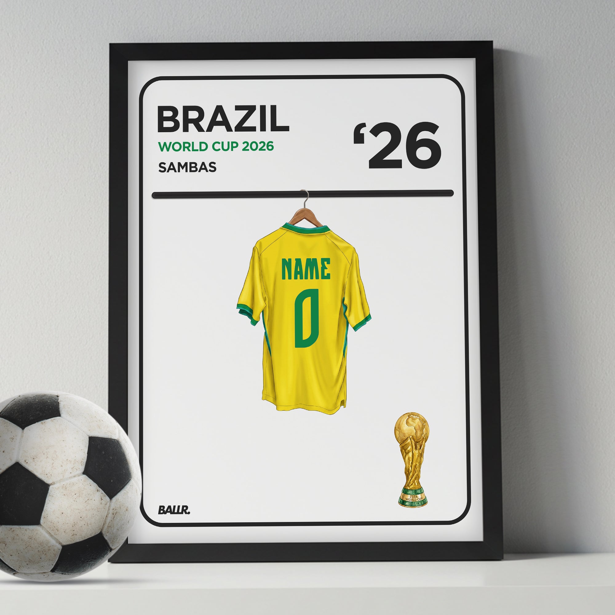 Personalised Locker Room Kit Brazil 2026 World Cup