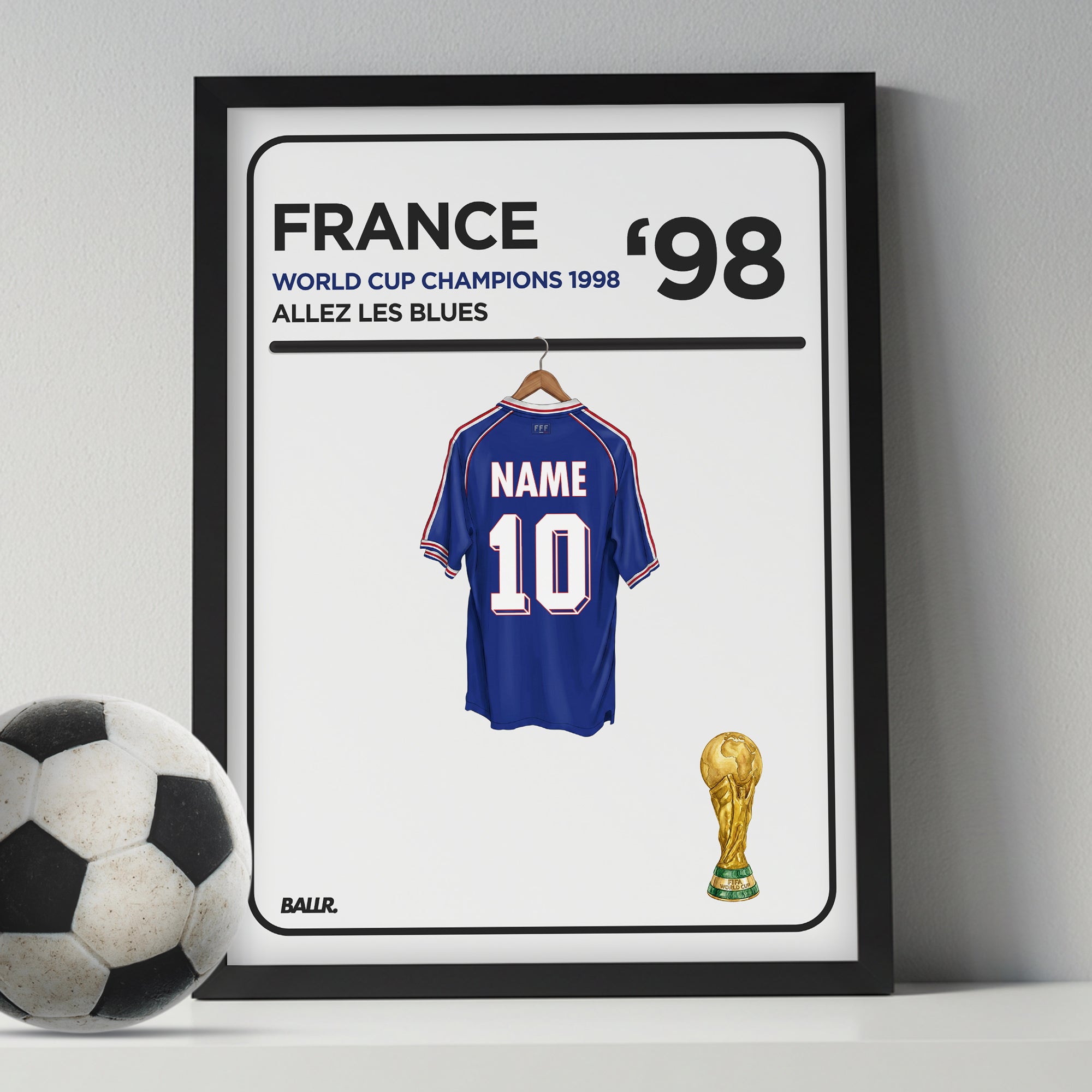 Personalised Locker Room Kit France 1998 World Cup