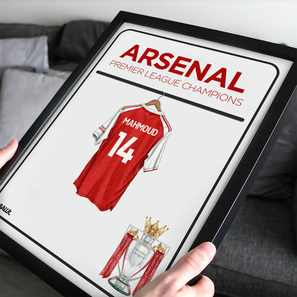 Personalised Arsenal 25/26 Champions Locker Room