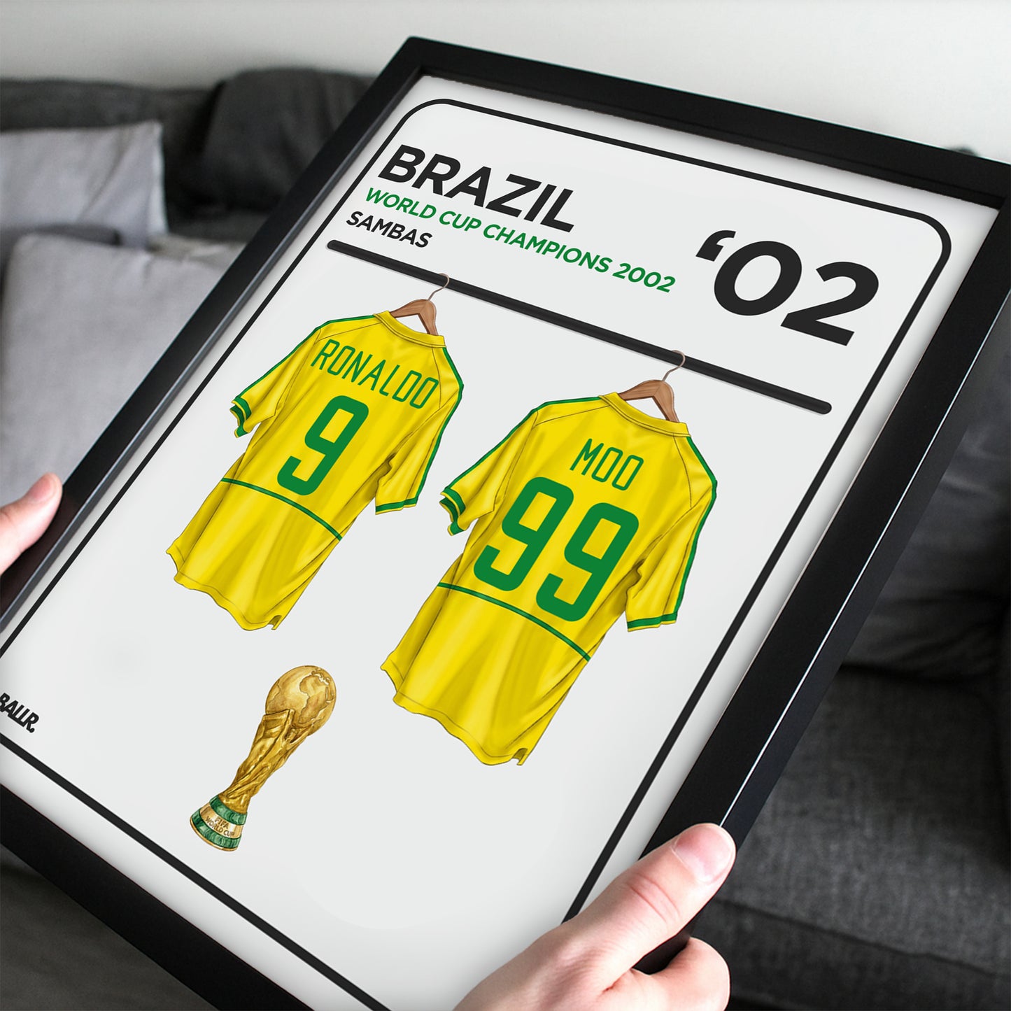 Brazil 2002 Personalised Locker Room World Cup Kit