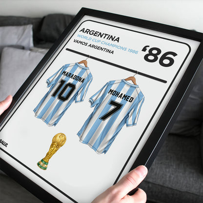 Argentina 1986 Personalised Locker Room World Cup Kit