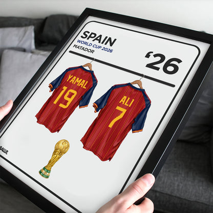 Spain Personalised Locker Room World Cup Kit 2026