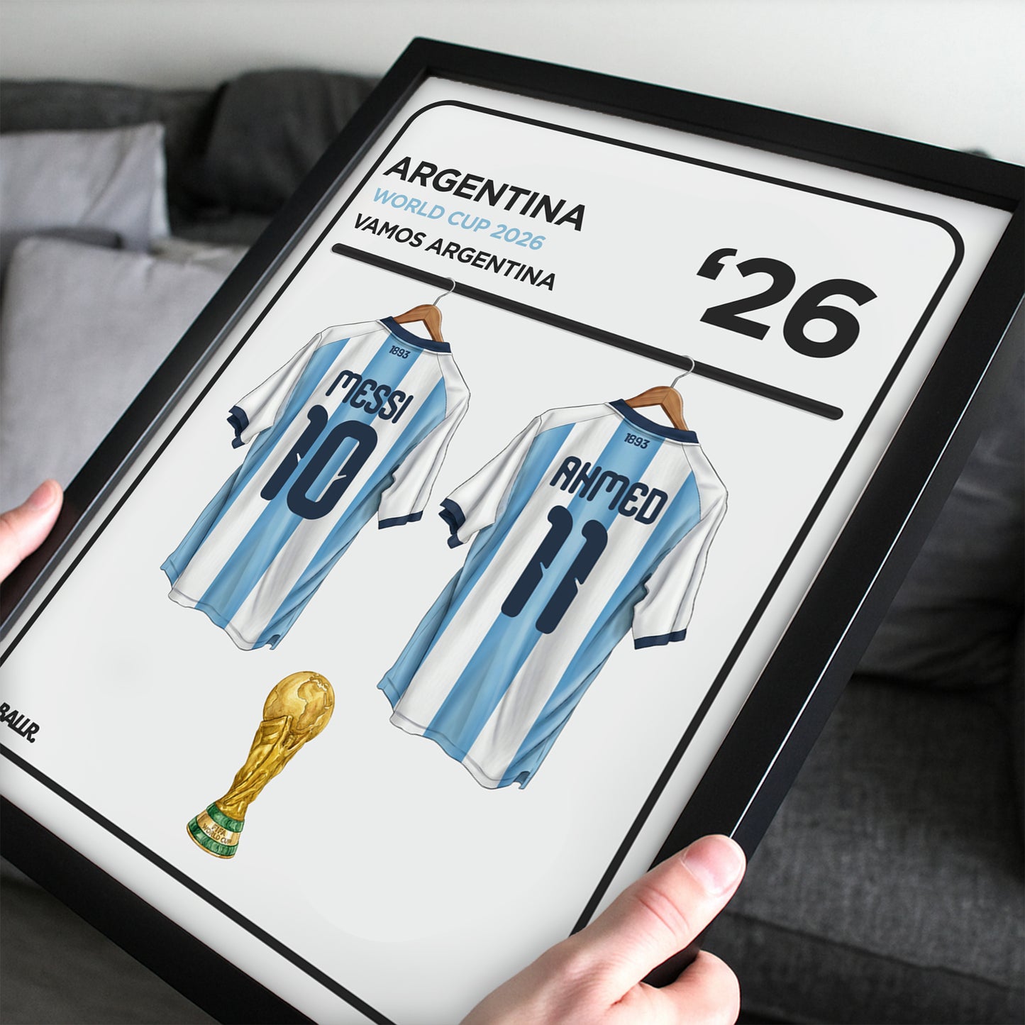 Locker Room Personalised Kit Argentina 2026 World Cup