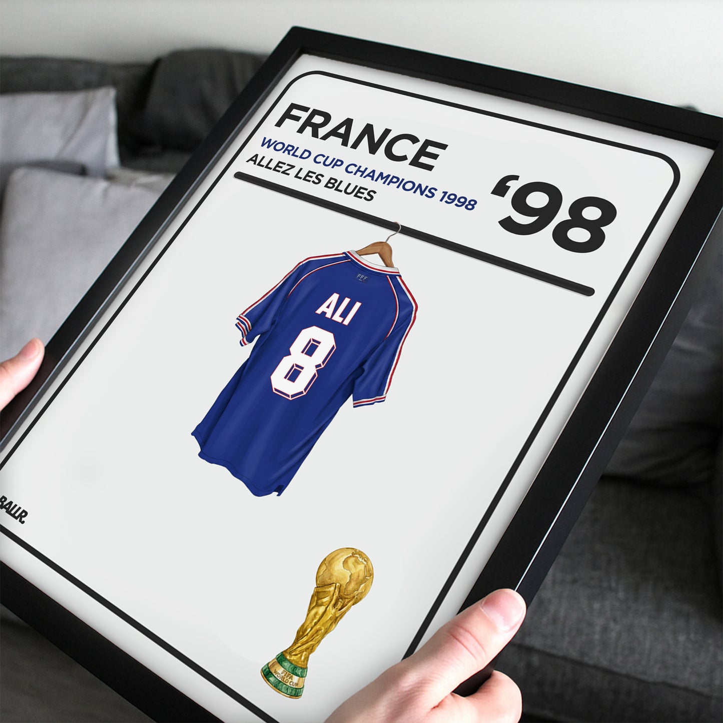 Personalised Locker Room Kit France 1998 World Cup