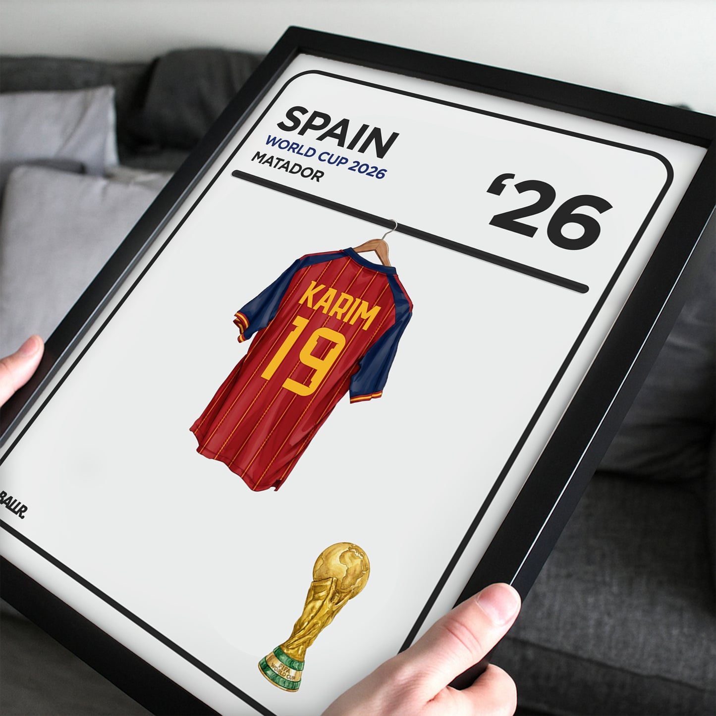 Personalised Locker Room Kit Spain 2026 World Cup