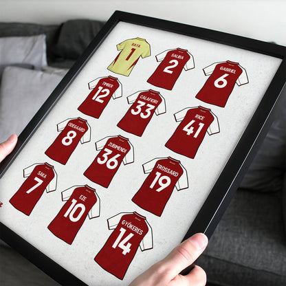 Arsenal Winning Squad Premier League 25/26 Kits
