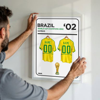 Brazil 2002 Personalised Locker Room World Cup Kit