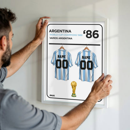 Argentina 1986 Personalised Locker Room World Cup Kit