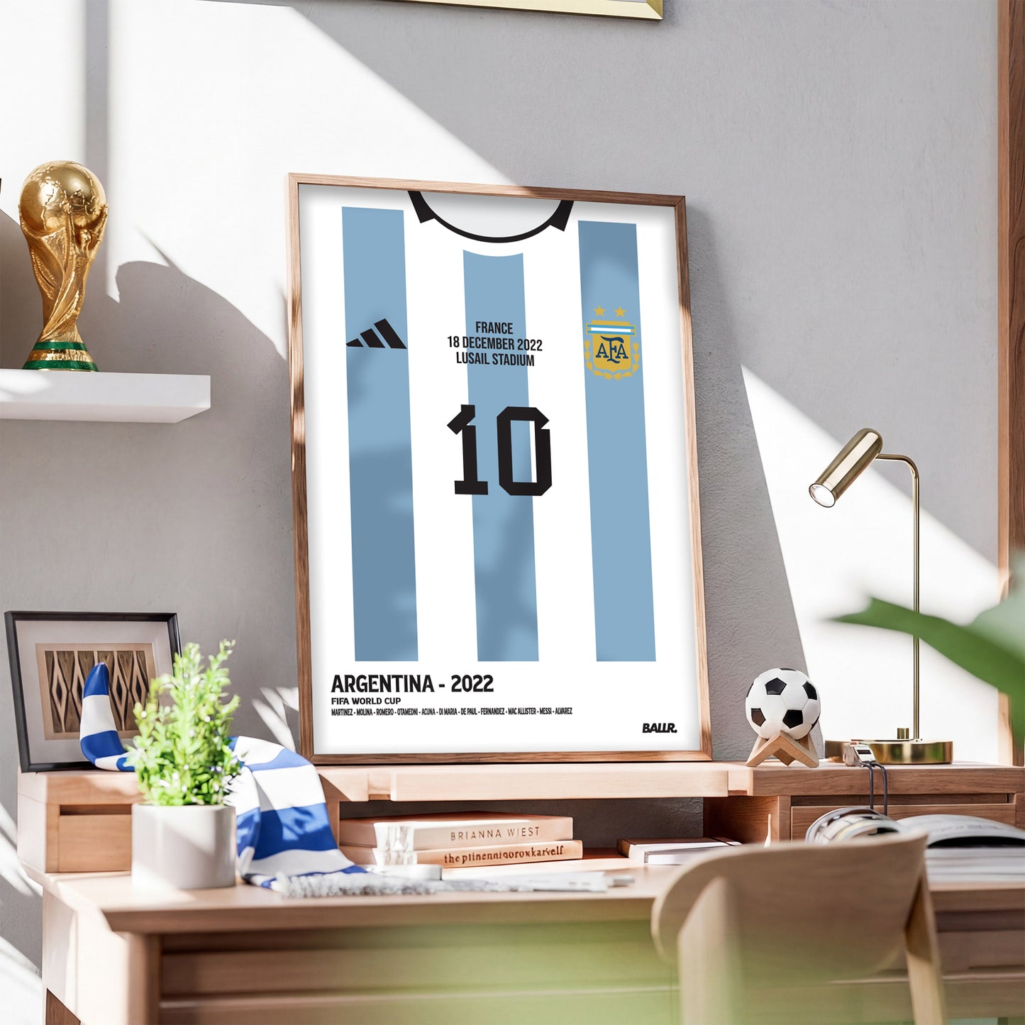 Messi WC 2022 Final Kit ( Framed Poster )