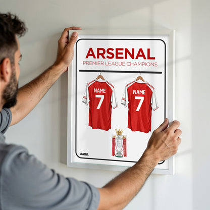 Personalised Arsenal 25/26 Champions Locker Room 2 Kits