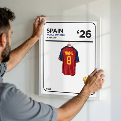 Personalised Locker Room Kit Spain 2026 World Cup