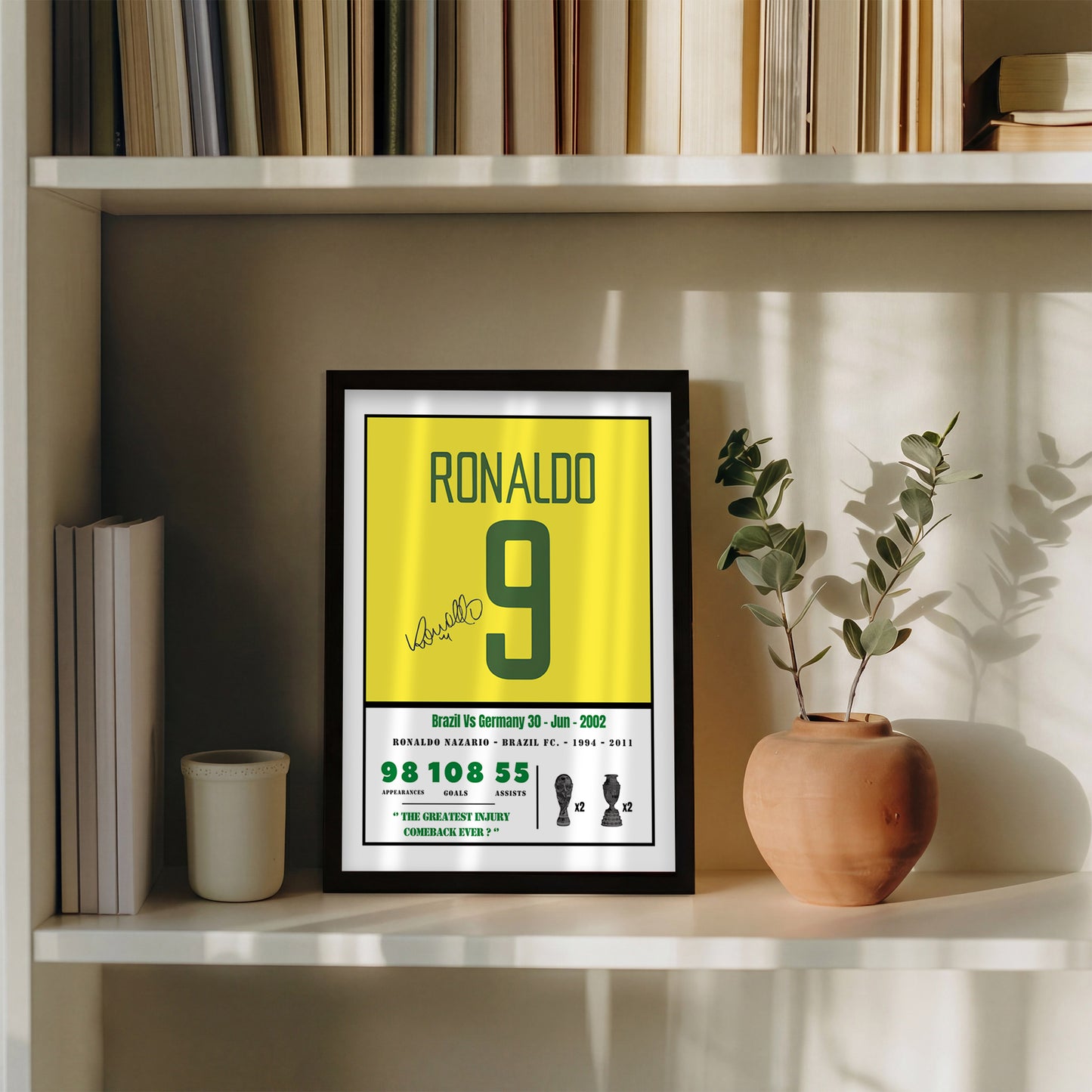 Ronaldo Nazario WC'02 Finale Kit Greatest Injury Comeback