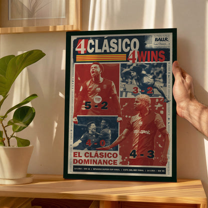 4 Clásicos 4 Wins for Barcelona