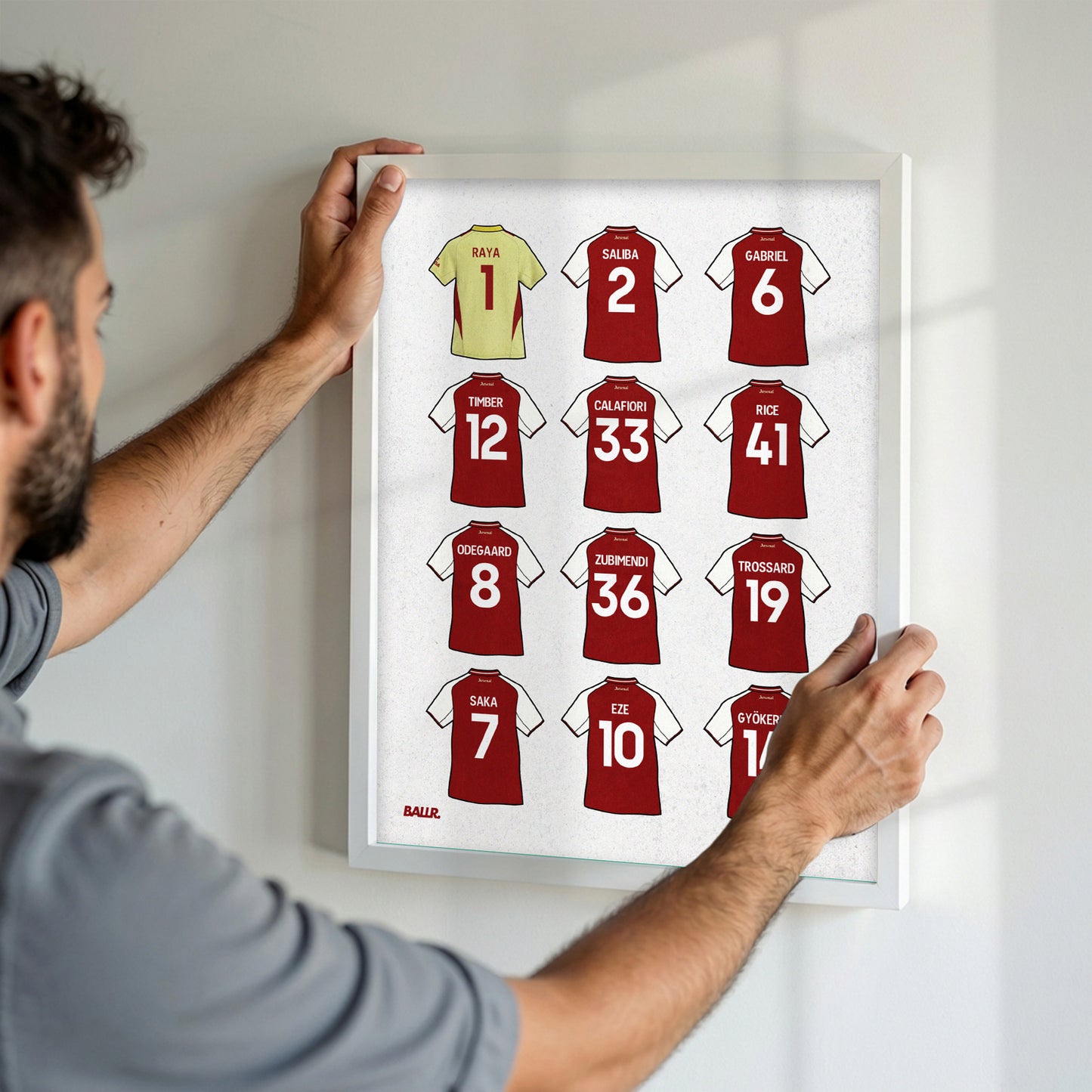 Arsenal Winning Squad Premier League 25/26 Kits