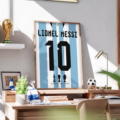 Messi Winning The World Cup 2022 Back Kit