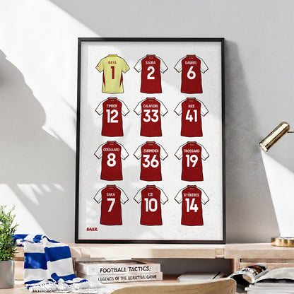 Arsenal Winning Squad Premier League 25/26 Kits