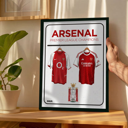 Arsenal 03/04 & Arsenal 25/26 Premier League Champions Locker Room