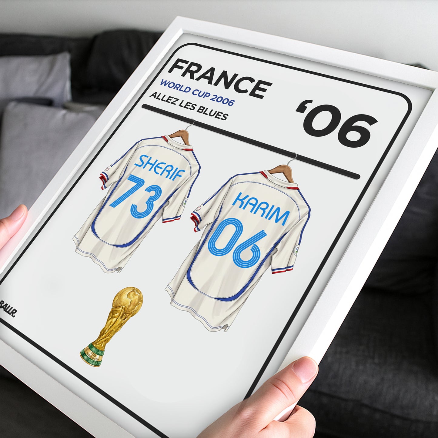 France 2006 Personalised Locker Room World Cup Kit