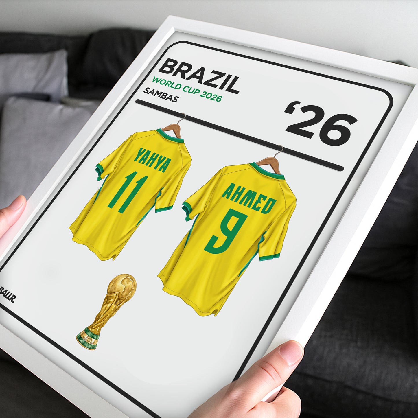 Brazil Personalised Locker Room World Cup Kit 2026