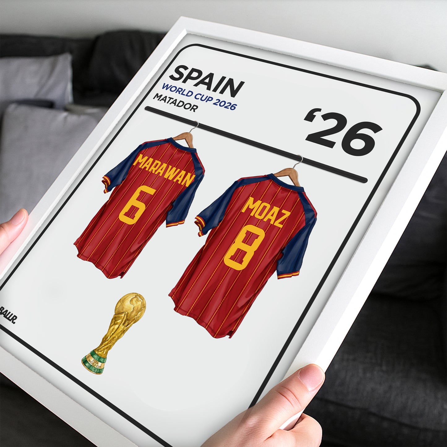 Spain Personalised Locker Room World Cup Kit 2026