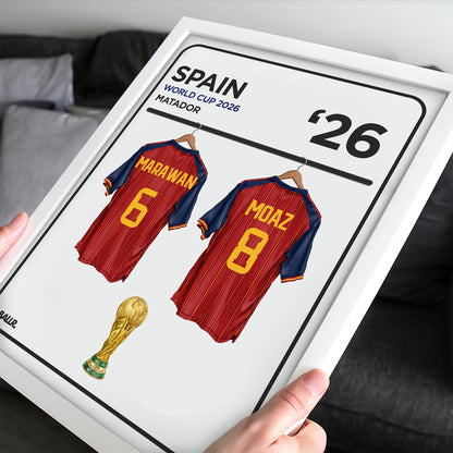 Spain Personalised Locker Room World Cup Kit 2026