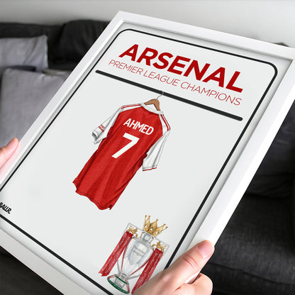 Personalised Arsenal 25/26 Champions Locker Room
