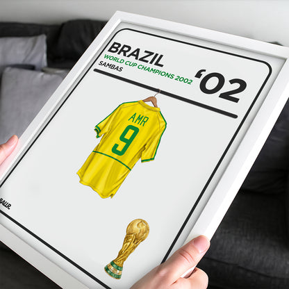 Personalised Locker Room Kit Brazil 2002 World Cup