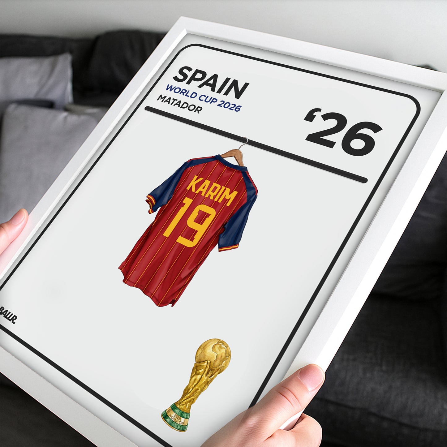 Personalised Locker Room Kit Spain 2026 World Cup