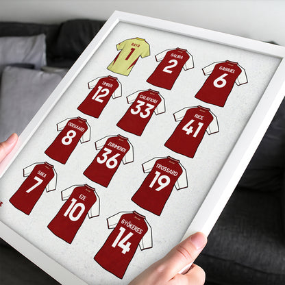 Arsenal Winning Squad Premier League 25/26 Kits