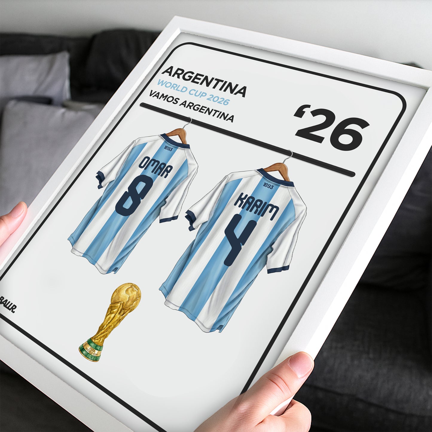 Locker Room Personalised Kit Argentina 2026 World Cup