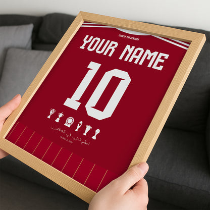 Personalised Al Ahly 25/26 Home Kit Framed Poster